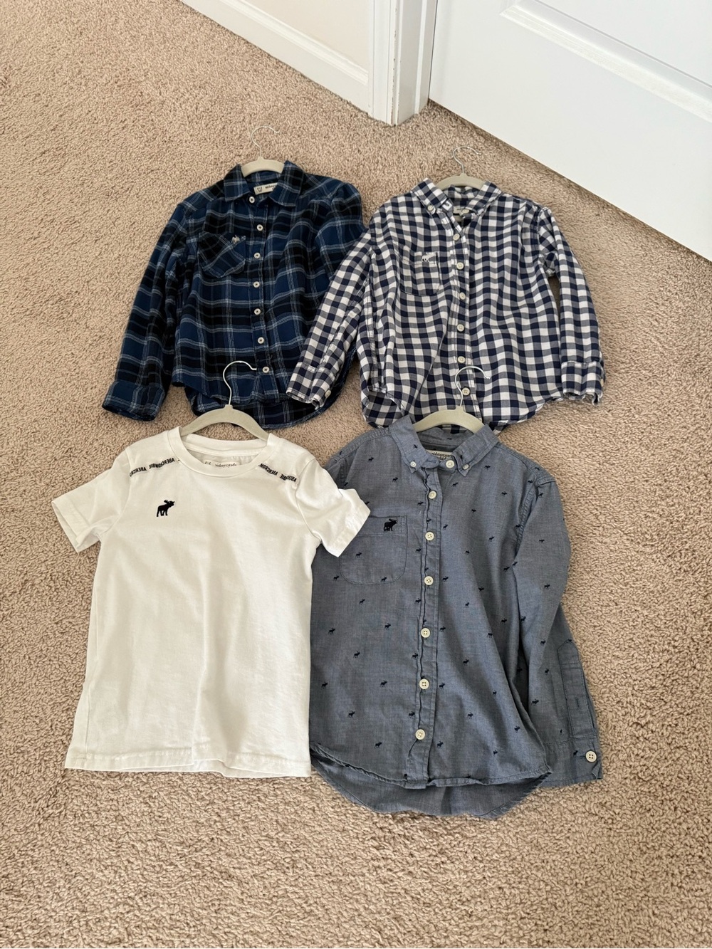 Abercrombie and Fitch boy size 5-6 years clothes. 3 shirts, 1 t-shirt, 1 jacket